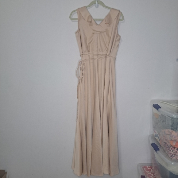 Sachin &Babi Tansy Satin Charmeuse maxi gown soft pink 16 - Picture 7 of 10